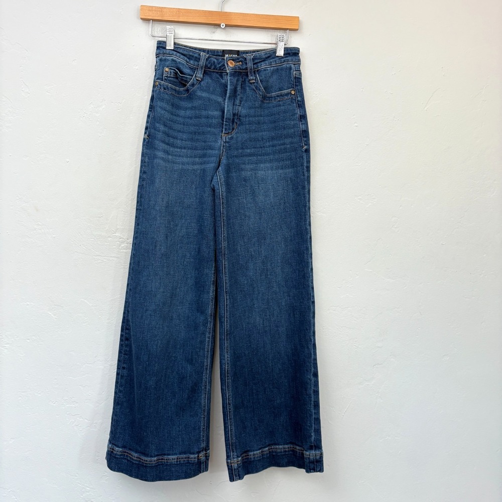 Anthropologie Maeve Wide Leg Flared Jeans Women Size 25 Blue